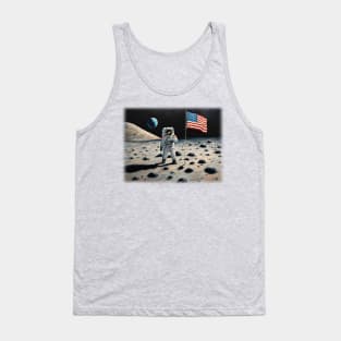 Astronaut on the moon Tank Top